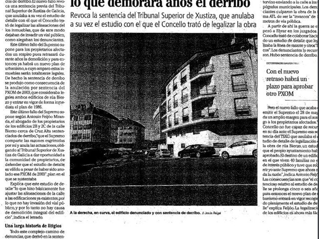 El supremo estima el recurso de los propietarios de edificio abocado a la demolición