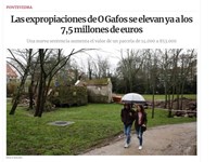 "Las expropiaciones de O Gafos se elevan ya a los 7,5 millones de euros"